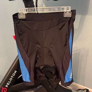 Peloton Black and Blue Cycling Shorts